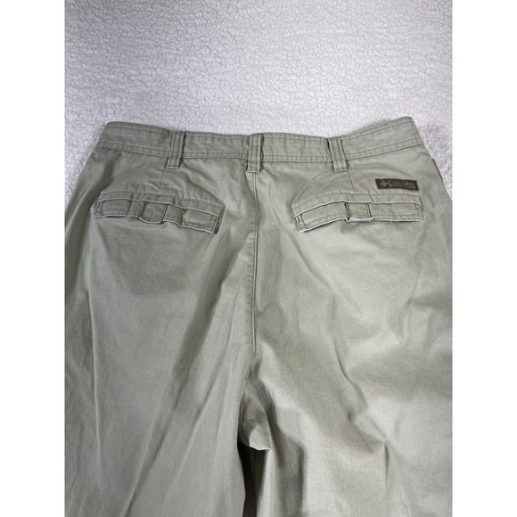 Columbia 0106 AM 8255 Men's Sz 34 Khaki Canvas Hiking Zip‎ Cargo Pockets Pants - Picture 5 of 8